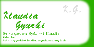 klaudia gyurki business card